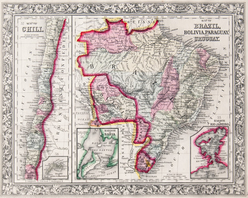 Chili [Chile], Brazil, Bolivia, Paraguay and Uruguay 1862